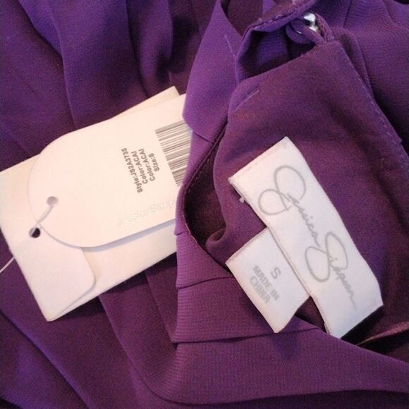 NWT Jessica Simpson Purple Pleated Dress - Picture 9 of 13
